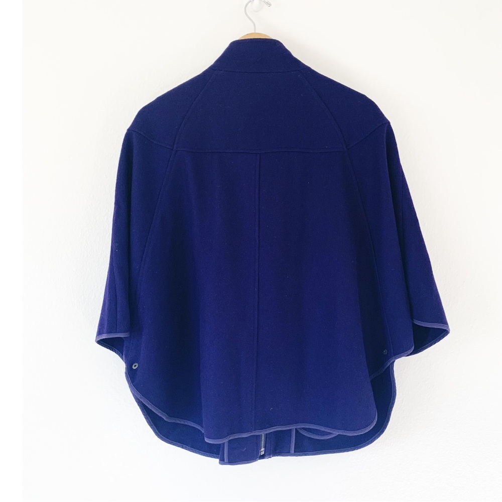 NEW Wool Blend Funnel Neck Cape Coat - Picture 6 of 6
